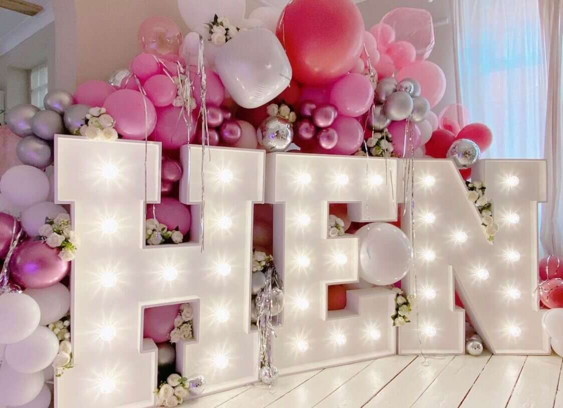 Light Up Letters and Numbers 3 Hen Party Light Up-Letters One Last Rodeo Theme Hen Do. Custom light up letters for corporate events. Light up letters for hire. Light up letters for sale