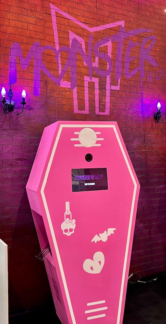 Monster High Brand Activation 3 Coffin Photo Booth Monster HIgh Corporate Events